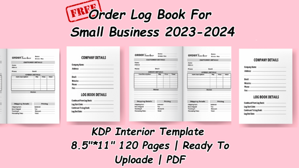 Order Log Book For Small Business 2023 KDP Interior 120 Pages