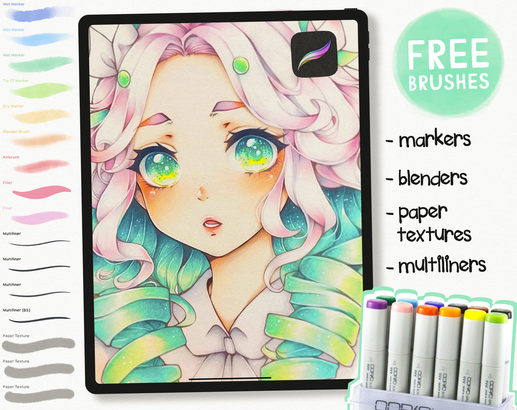 free procreate marker brushes