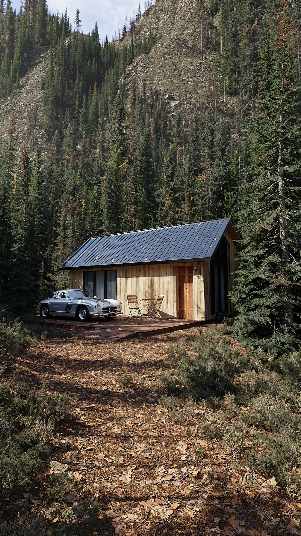 Scandinavian Cabin in the Mountains | Complete 3D Environment [Project File] by Extraordinary 3D