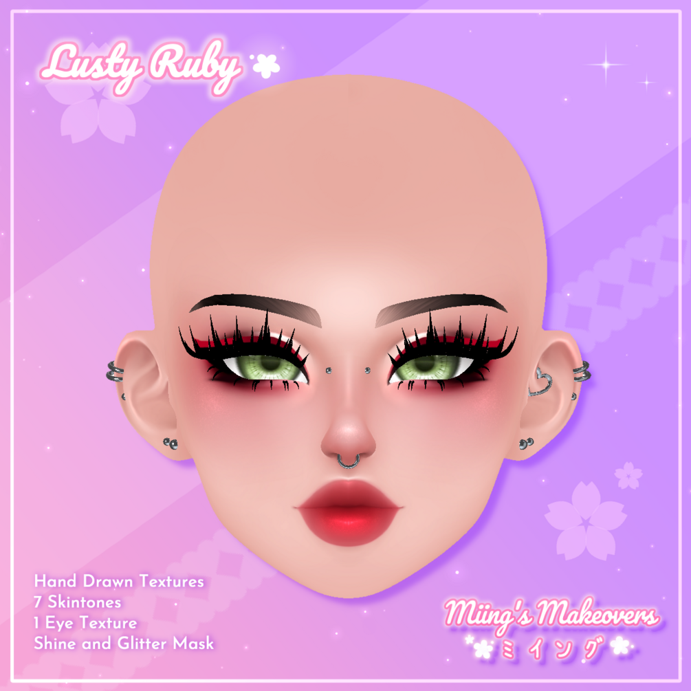 ♡ Celena Lusty Ruby Face Texture Pack ♡