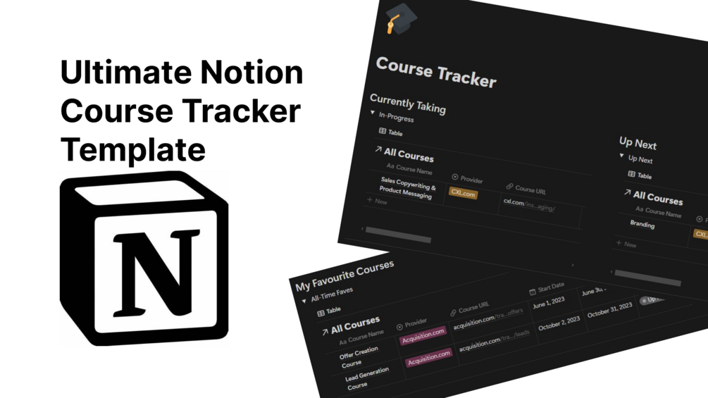 Notion Course Tracker Template