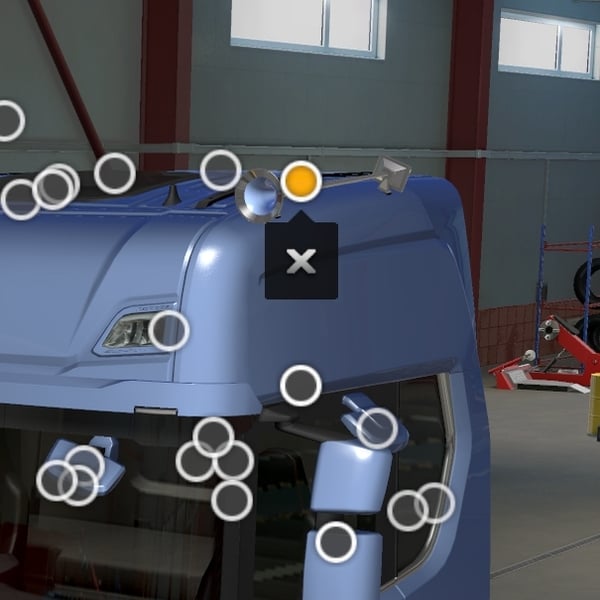 [left horn, right horn tuning part] Scania NG horns V2 by WC007 D3SIGN