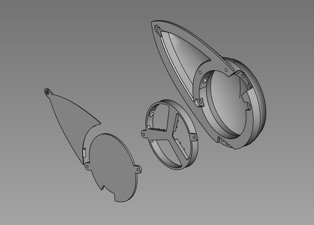 Free STL file Open Source Protogen Cosplay Head 🎭・3D print