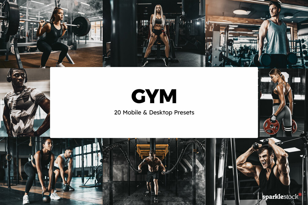20 Gym Lightroom Presets and LUTs
