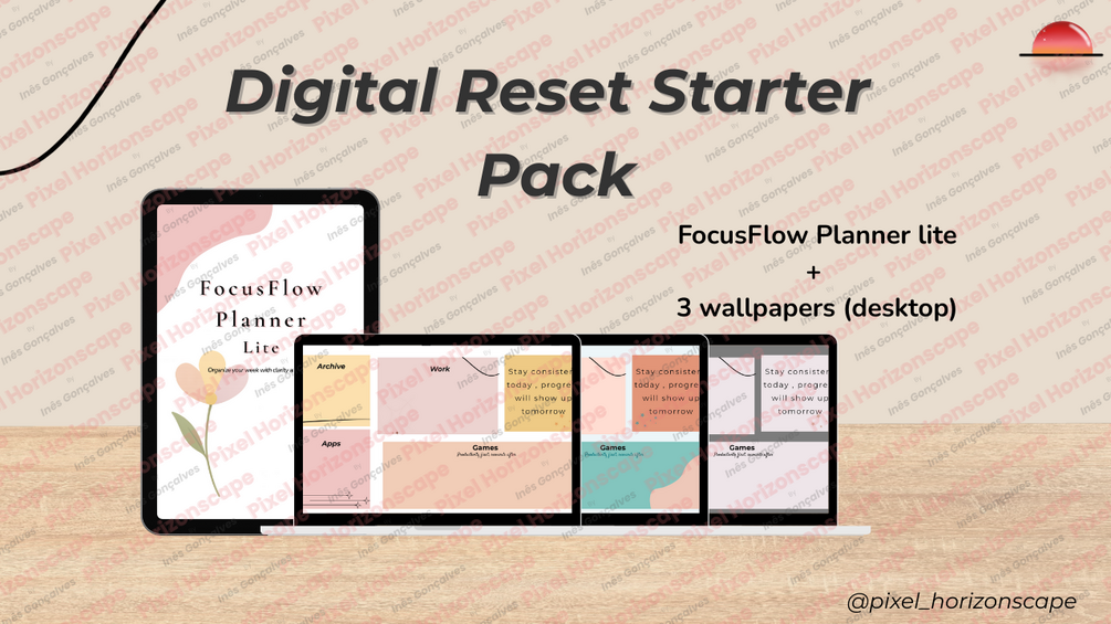 Digital Reset Starter Pack- Planner + Wallpapers
