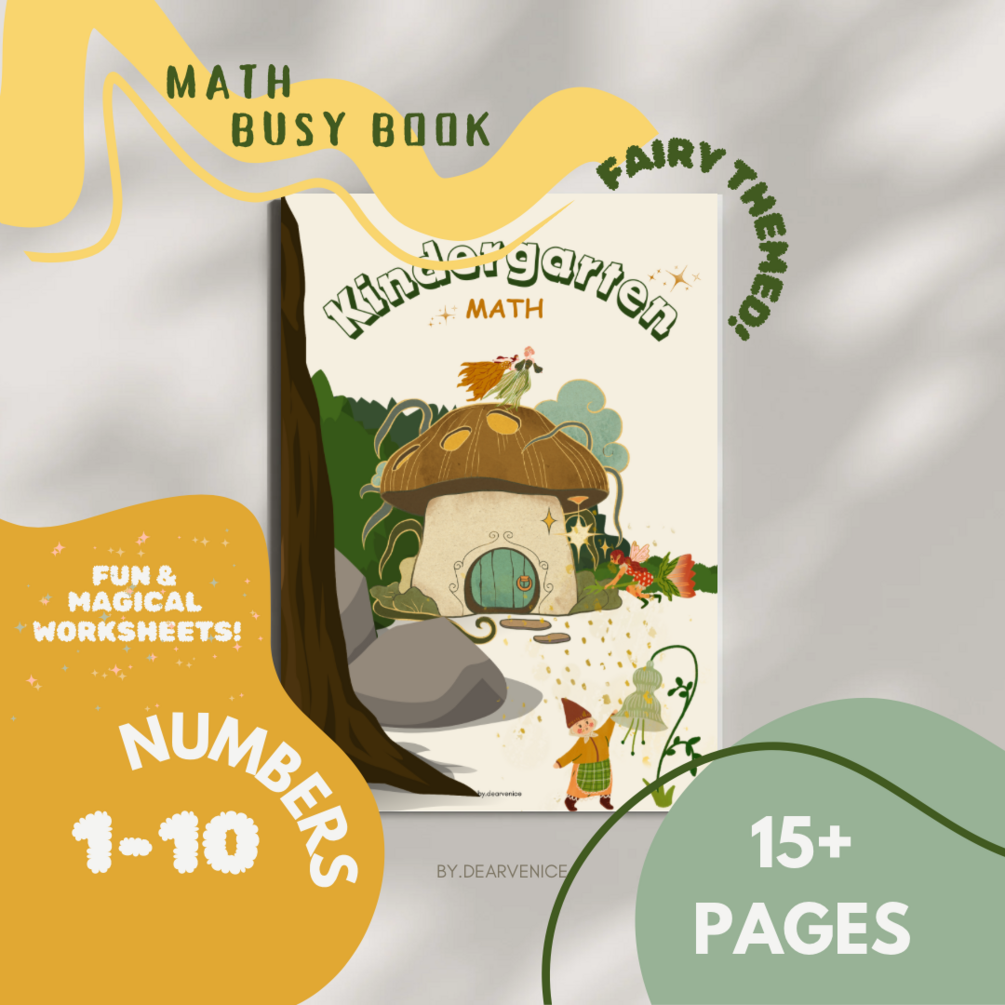 Fairy-Themed Math Busy Book l Learning Material for Kids