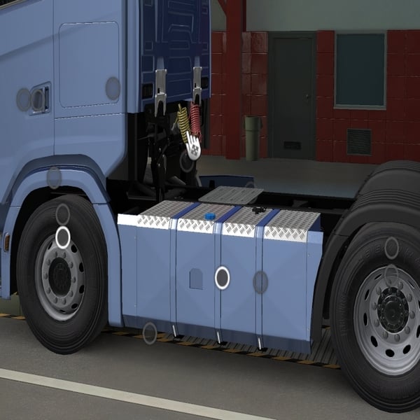 * [sideskirts tuning part] Scania NG side left tank by WC007 D3SIGN