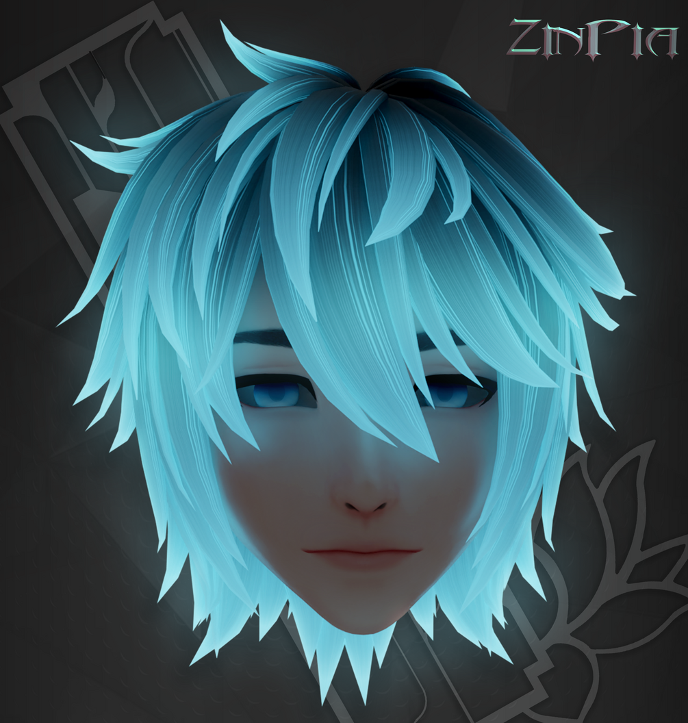 Blue Cool Boy Hair - Roblox