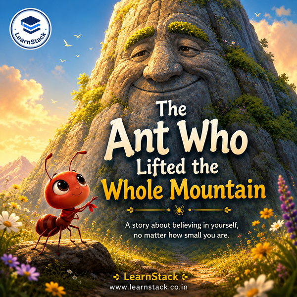 The Ant Who Lifted the Whole Mountain – A Story About Believing in Yourself cover by LearnStack
