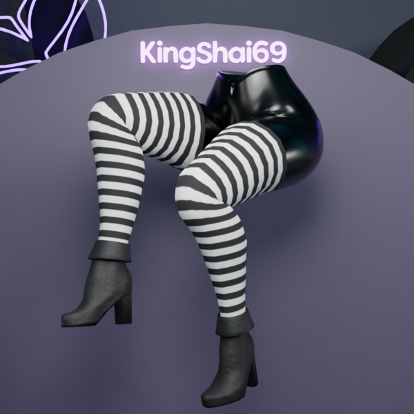 Witchy boots w thigh high socks