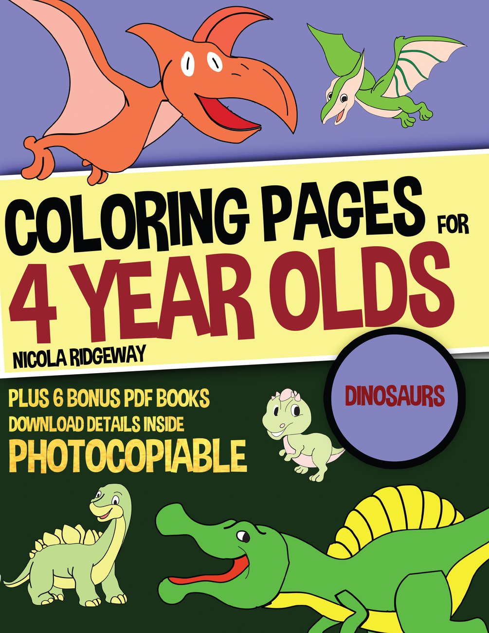 Coloring Pages for 4 Year Olds (Dinosaurs)