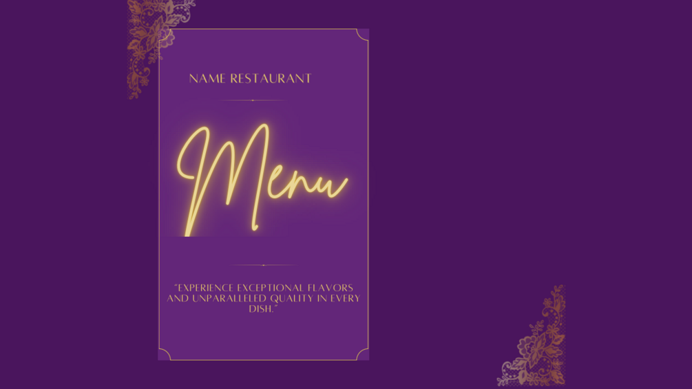 Restaurant menu template