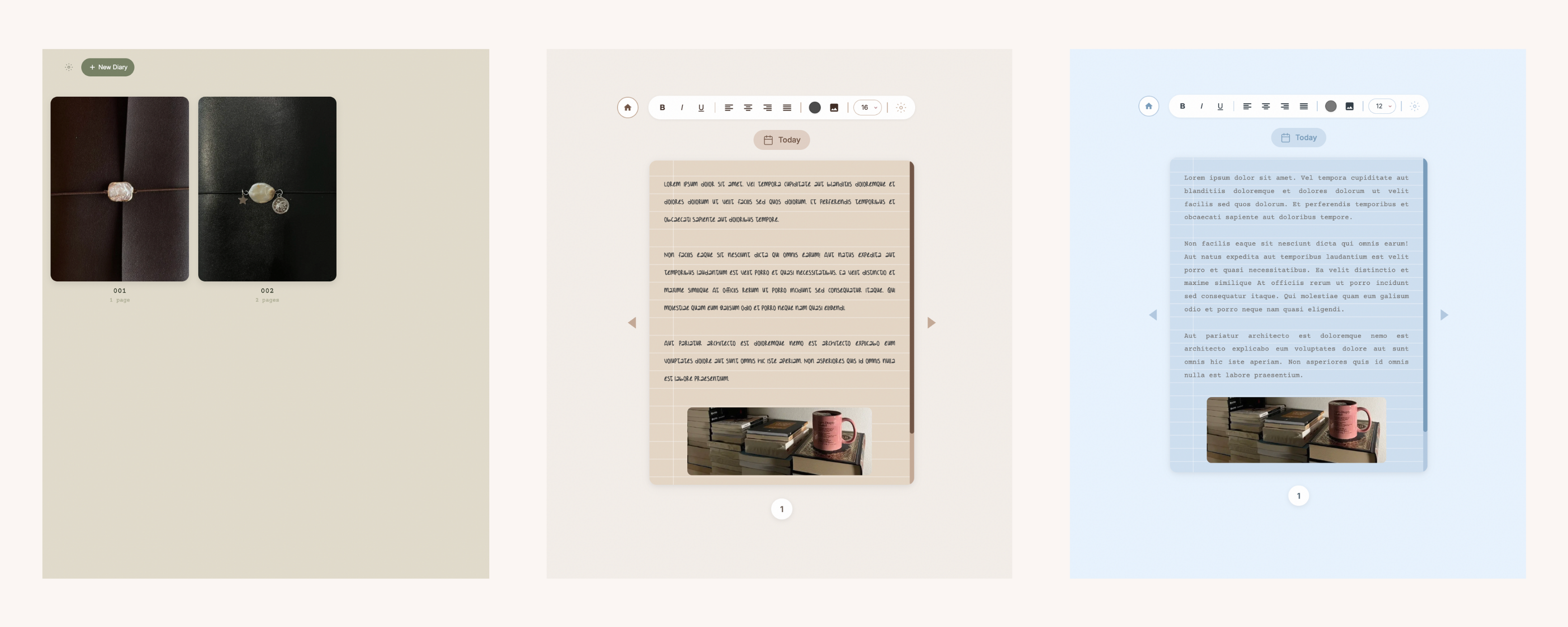 aesthetic digital diary and notion widget.