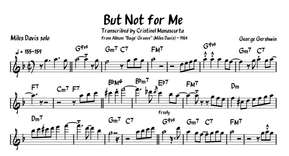 Miles Davis But Not For Me, tenor sax