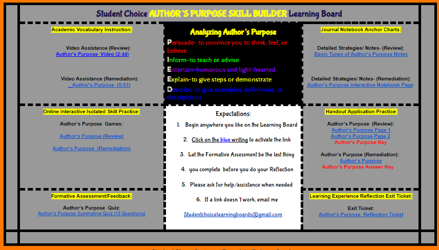 Author's Purpose Quiz 2