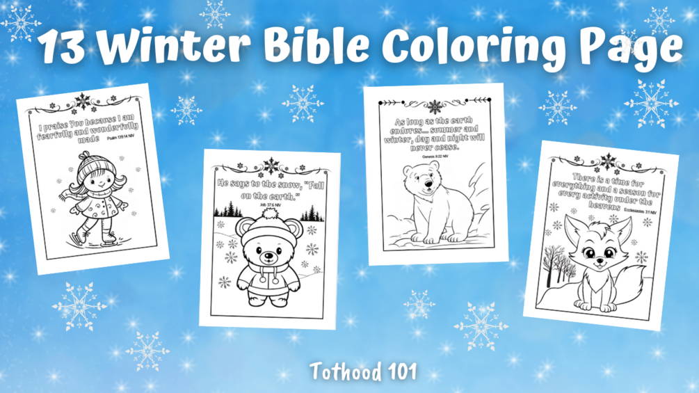 Winter Bible Coloring Pages for Kids