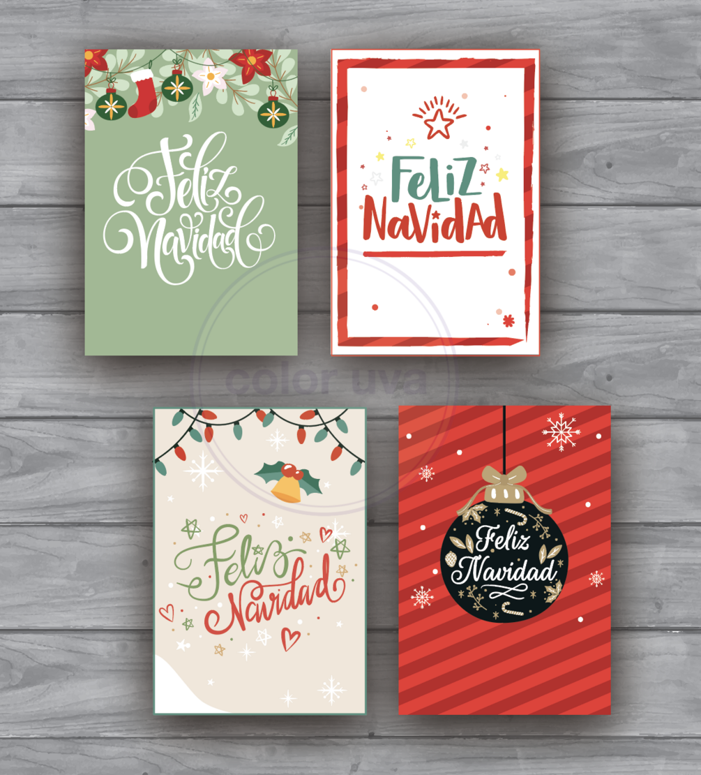 TARJETAS NAVIDEÑAS - IMPRIMIBLES Y DIGITALES