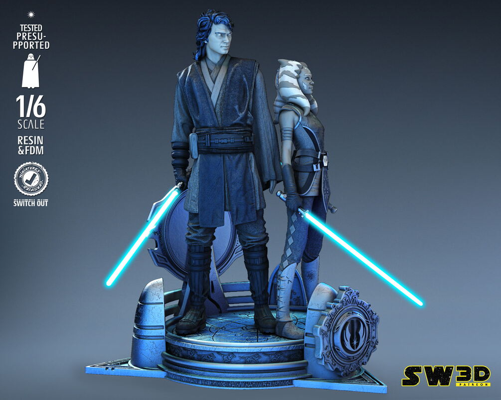 Anakin Skywalker and Ahsoka Tano DIORAMA - Star Wars 3D