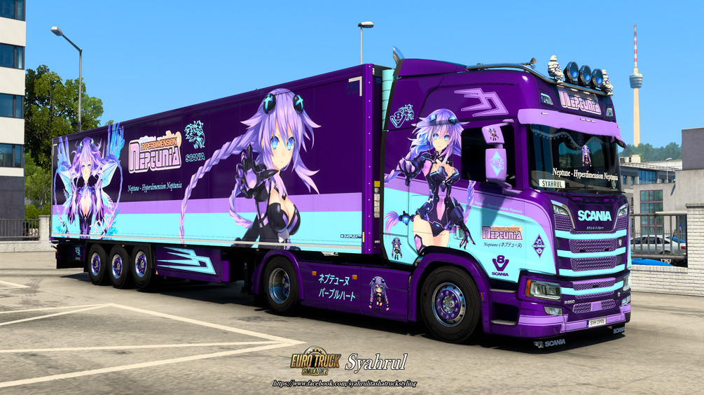 [ETS2] Neptune | Hyperdimension Neptunia [Combo Skin] by Syahrul Itasha Truckstyling 痛トラック