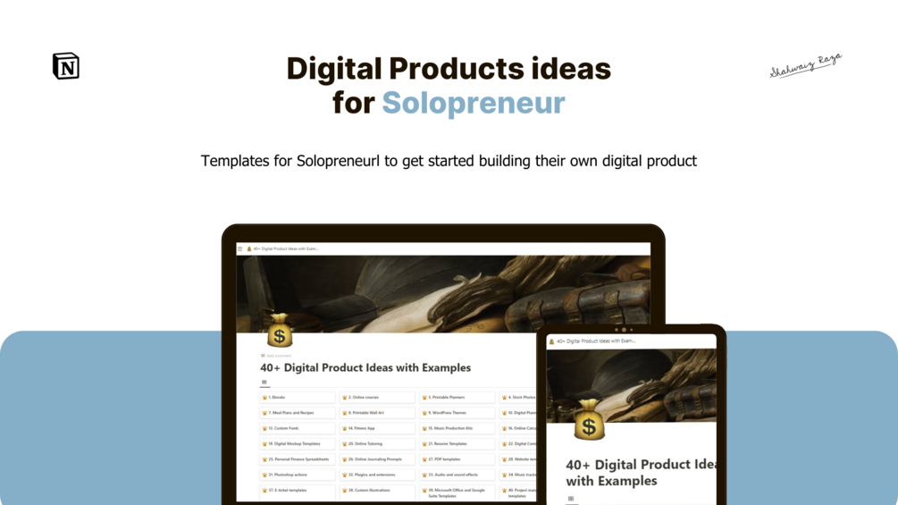 40 Plus Digital Products Ideas with Examples