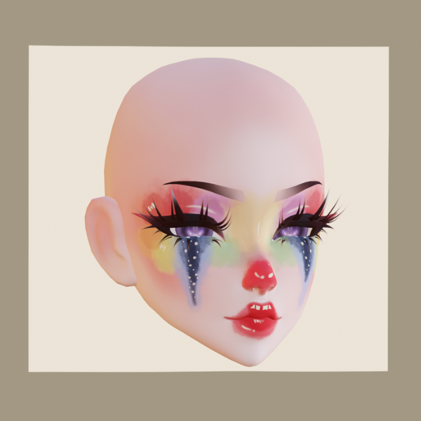 Watercolor Clown Make-up