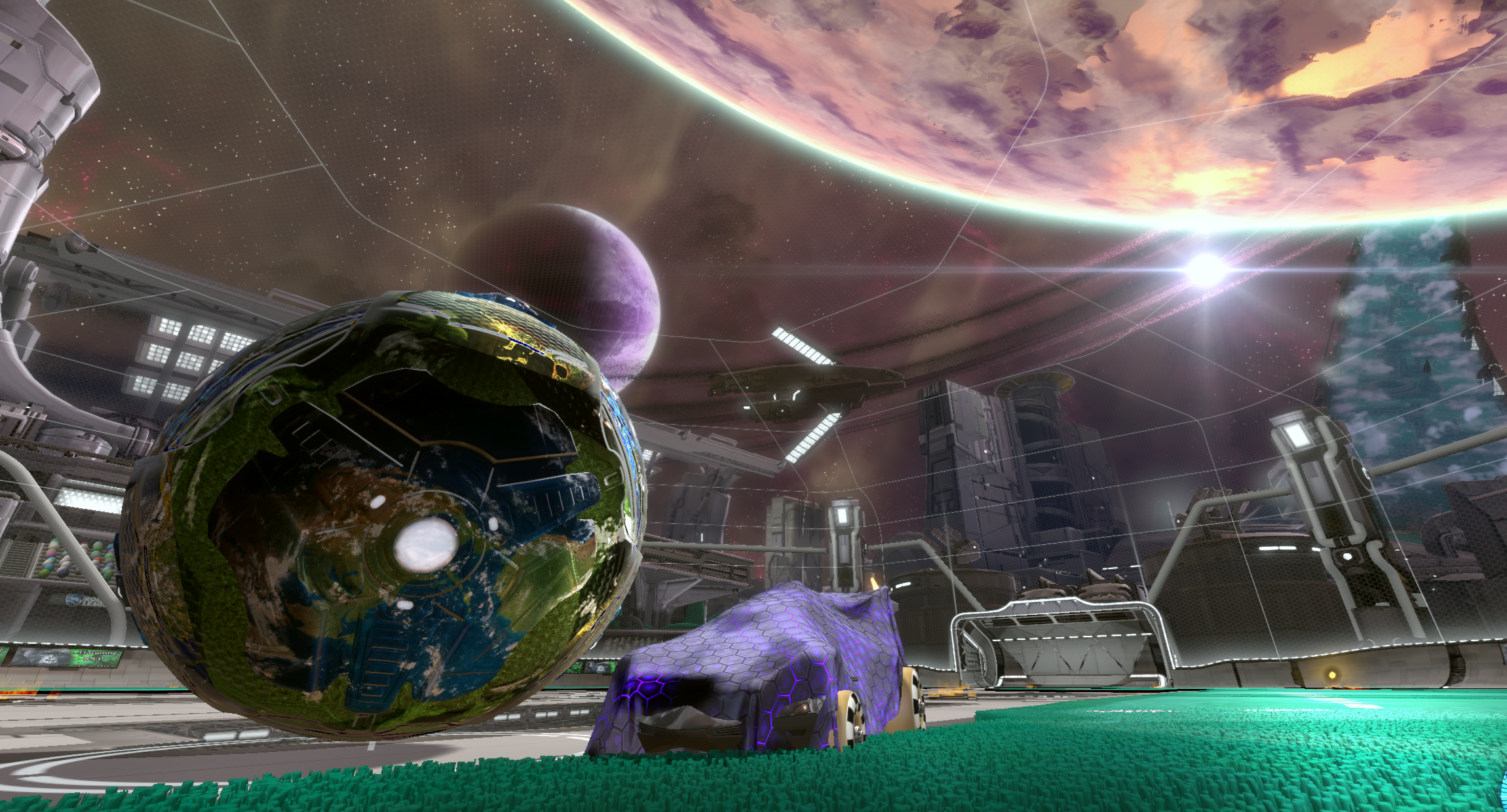 Earth Globe Ball Rocket League RL Custom Ball Online Ranked PC Only ...