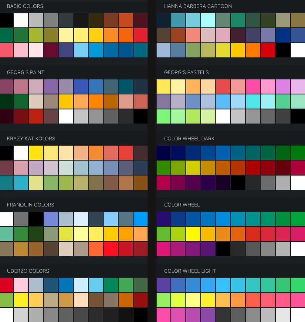 Azure Blue Colour Set Procreate Colour Palettes 