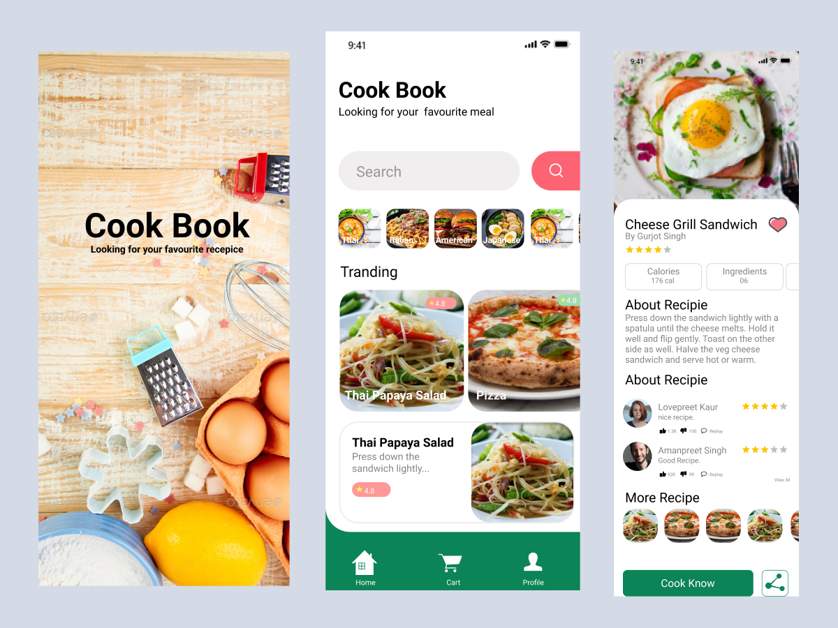 Cooking Book Mobile App Design