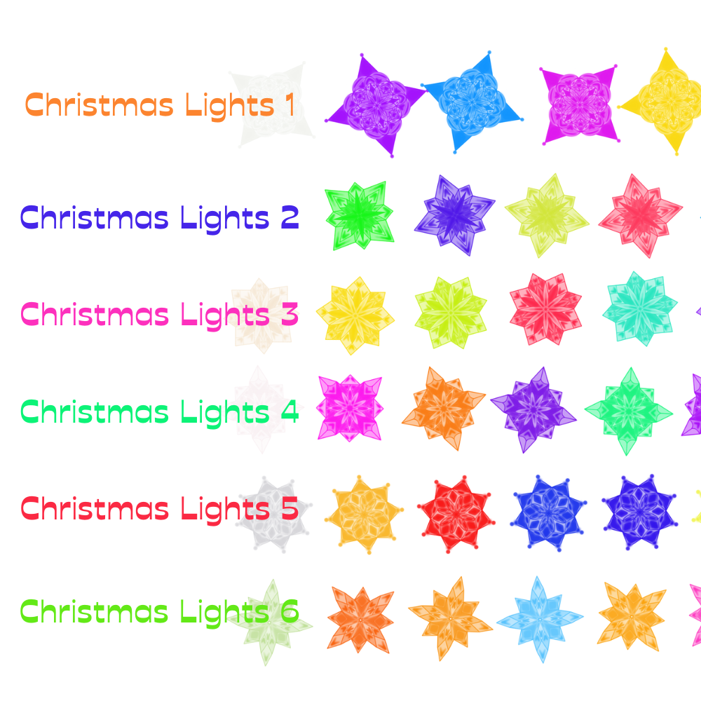 FREE Colorful Christmas Lights Brush Set for Procreate