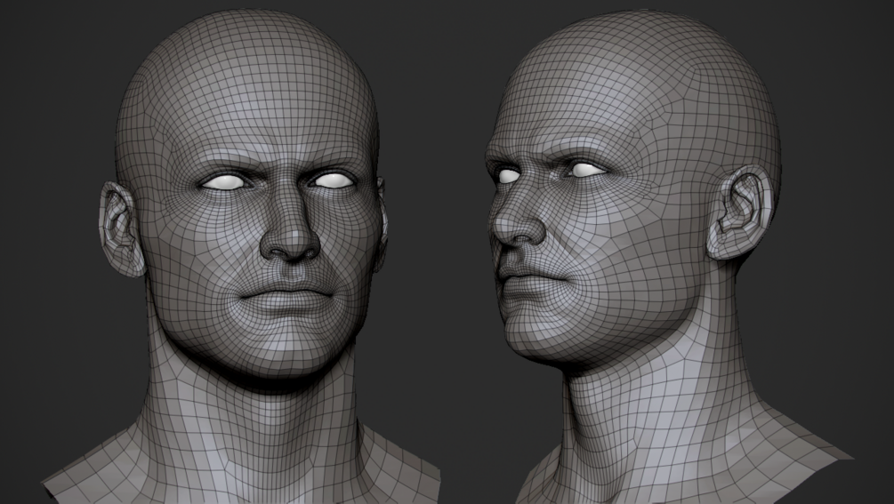 Male Head Basemesh (OLD)