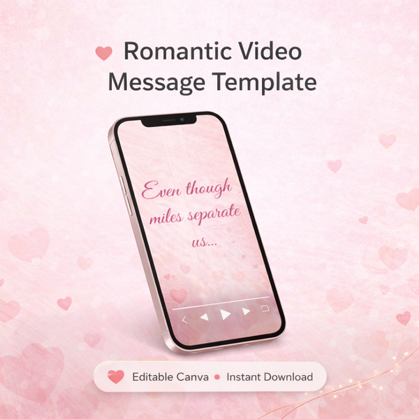 Long Distance Birthday Video Template – Editable in Canva