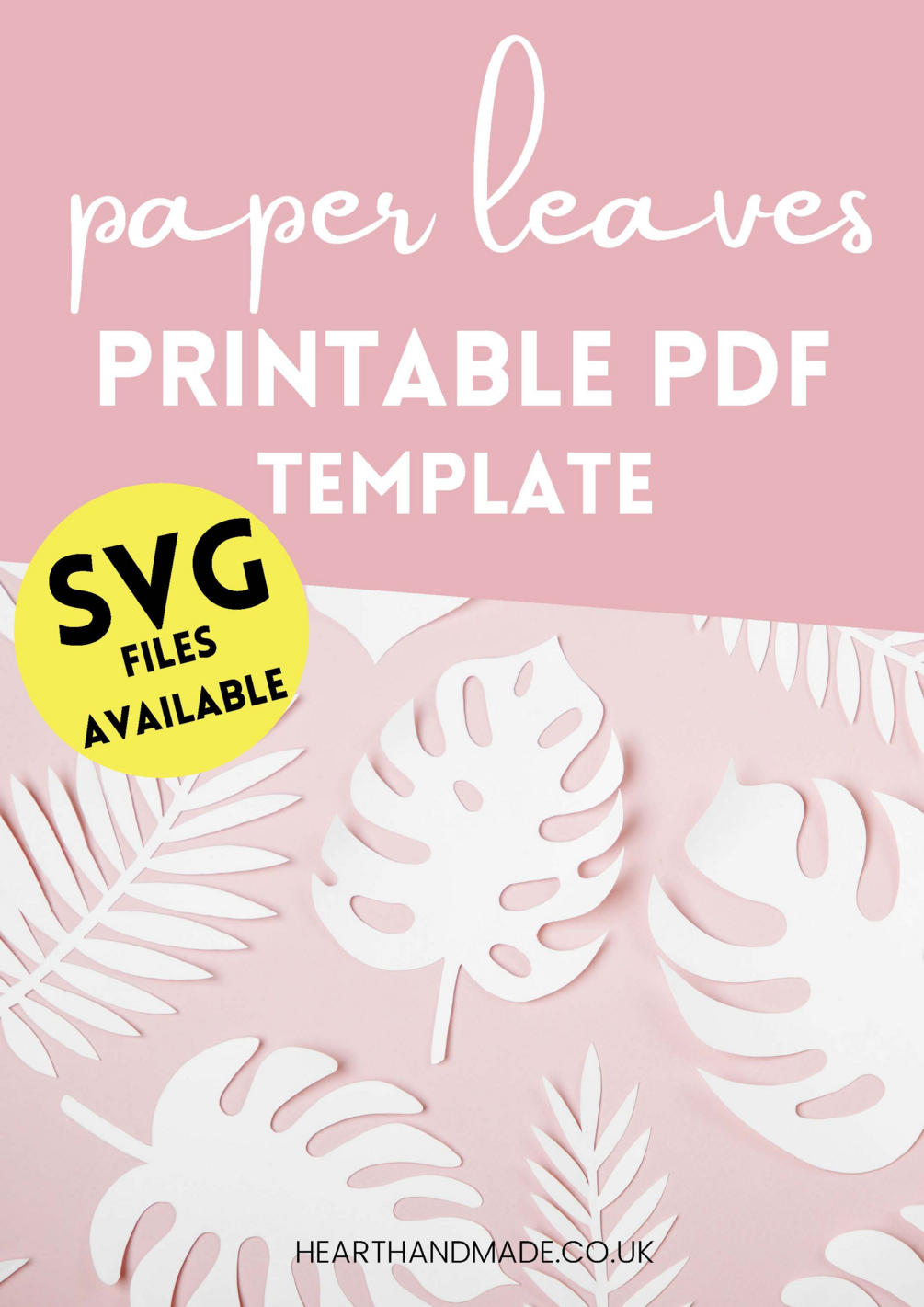 Leaves printable template svg files for paper cutting machines