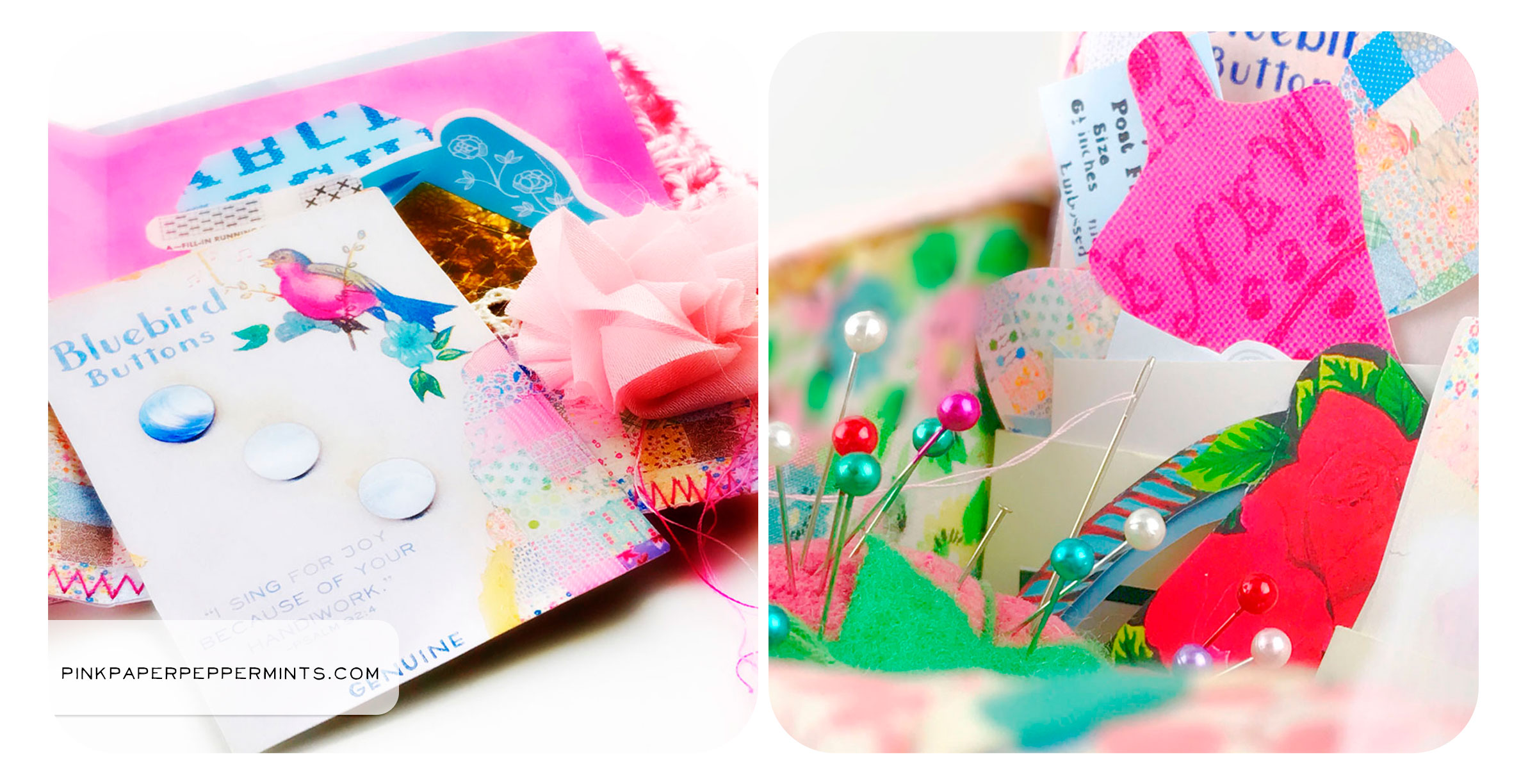 Sew Easy | Vintage Button Cards for Journaling