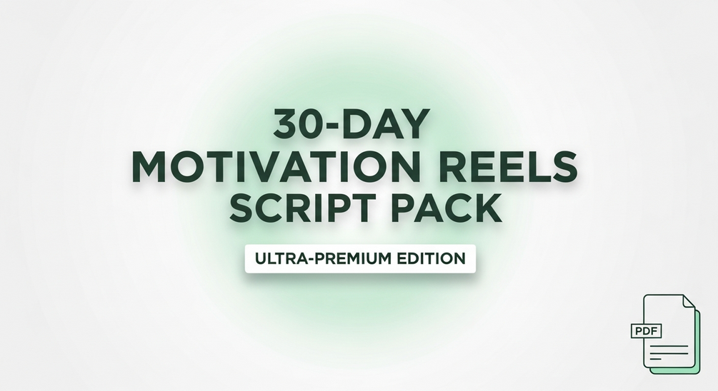30-Day Motivation Reels Script Pack — Ultra-Premium Edition