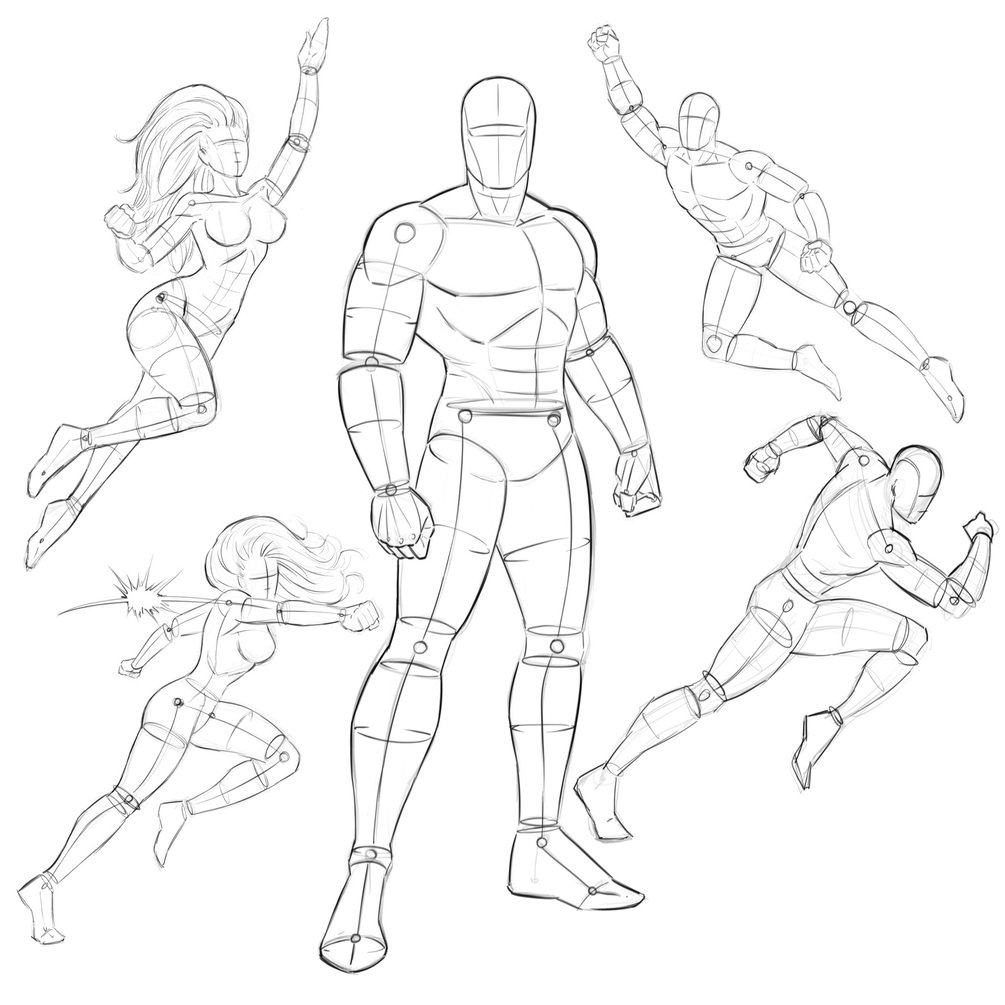 Drawing a Comic Book Character - Pose to Rendering, Robert Marzullo