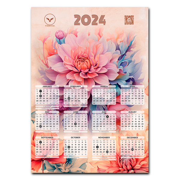 Deagia Flower Wall Calendars in Wall Calendars