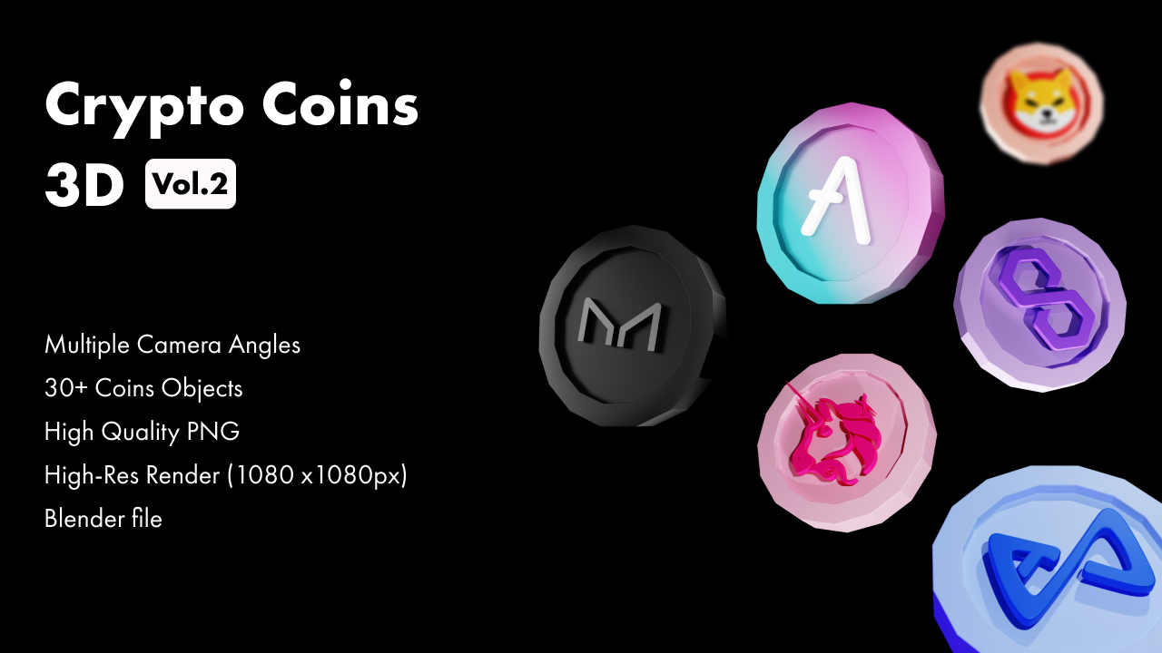 Coinsupply 3D Crypto Coins