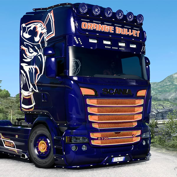 Pack Black|Paint Led bar Scania RJL6s by Truck Custom ETS2
