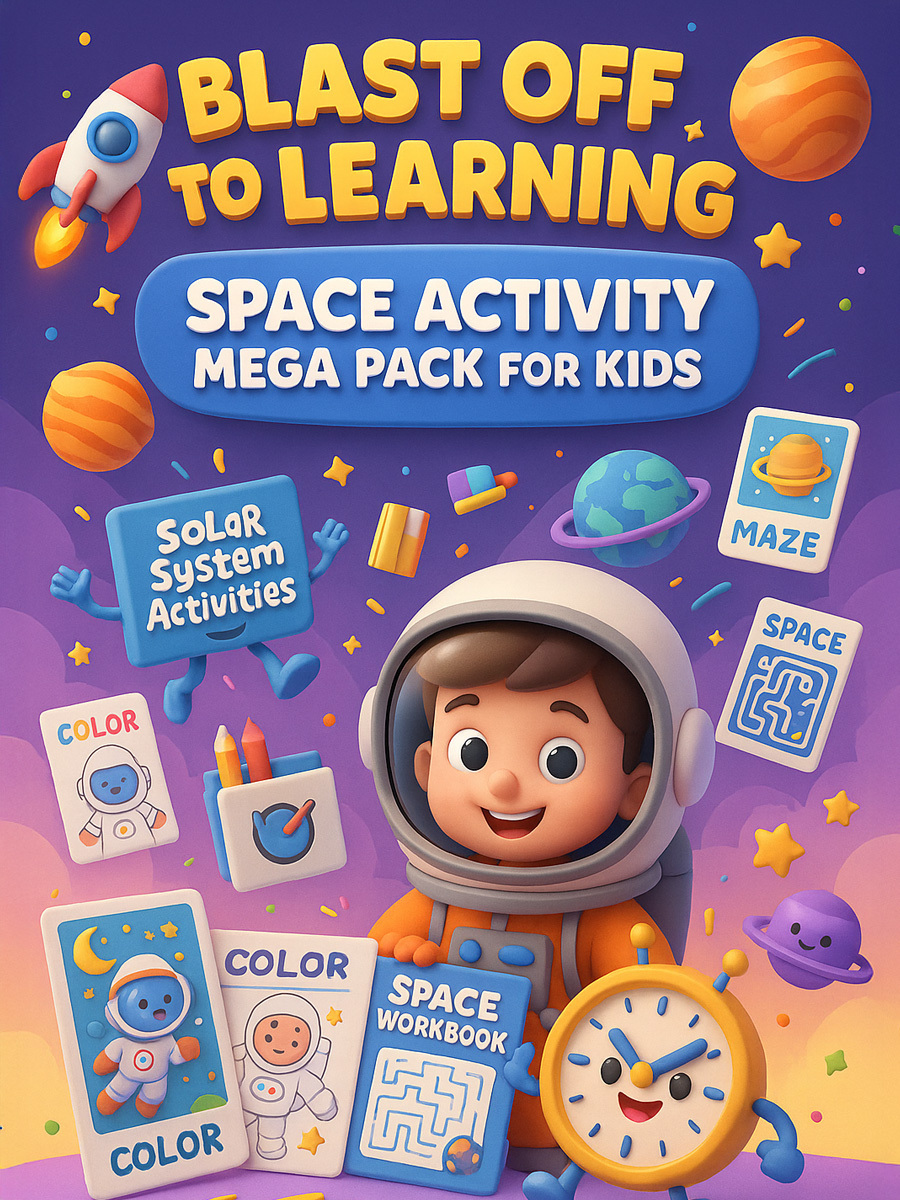 Blast Off to Learning – Space Activity Mega Pack for Kids