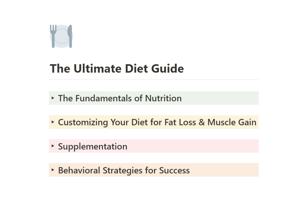 The Ultimate Diet Guide