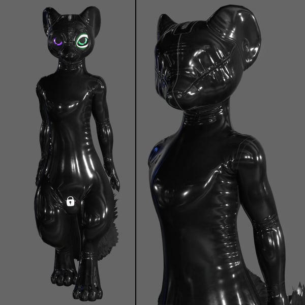 Oken Noodle Latex Outfit & Hoods