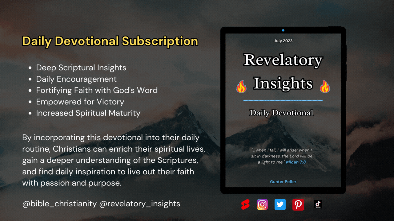 Revelatory Insights Monthly Daily Devotional Subscription eBook