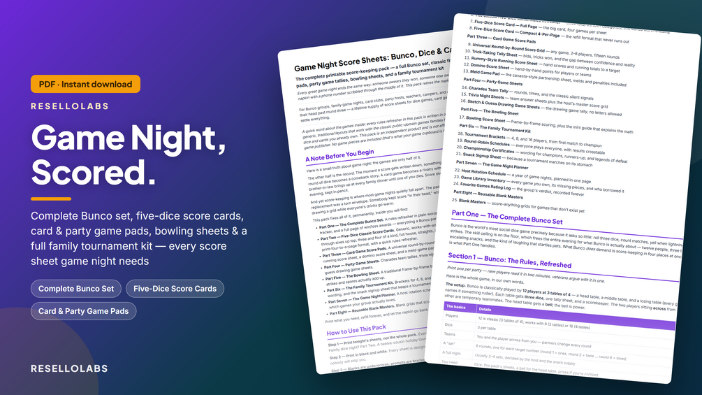 Game Night Score Sheets: Bunco, Dice & Card Game Pads cover