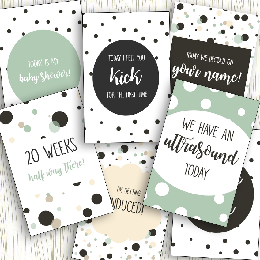 Printable Pregnancy Milestone Cards for Free Printable Pregnancy Milestone Cards