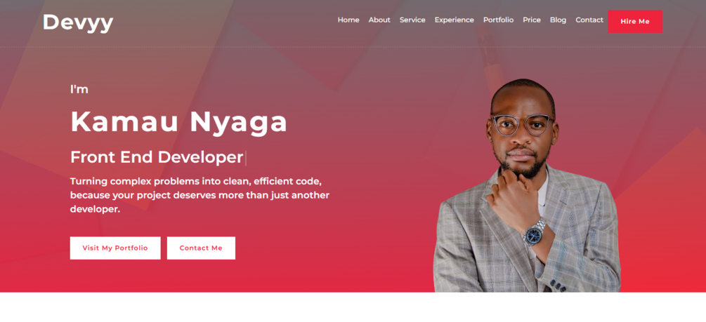 Developer Portfolio Template