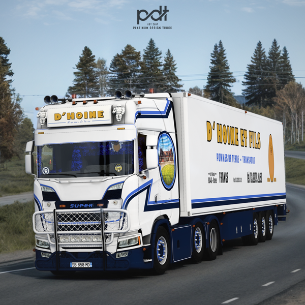 Scania S580 + Trailer "D'Hoine et Fils" by PlatinumDesignTruck