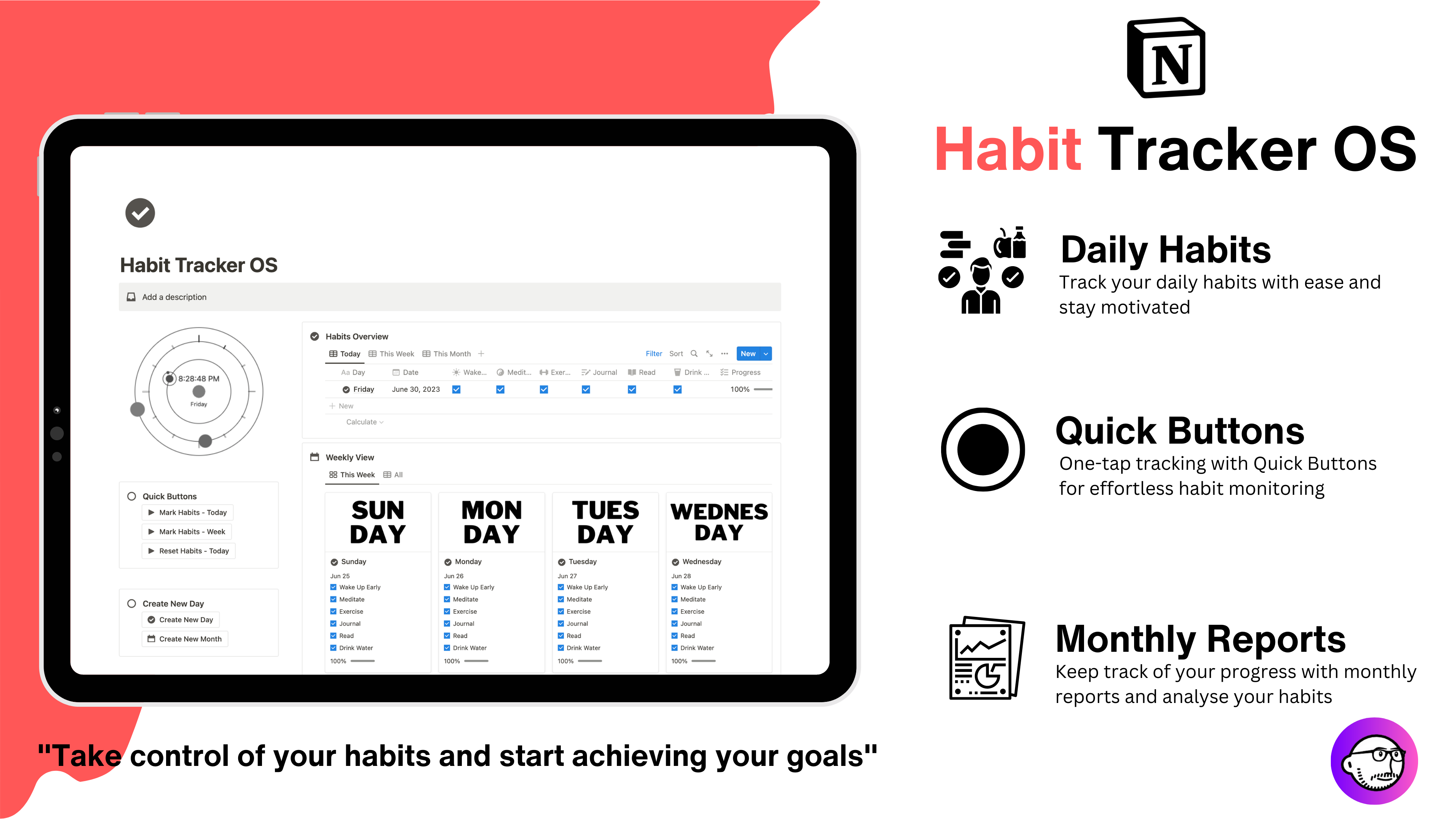 GRAB Habit Tracker OS for FREE!!! - iamsourabhshen