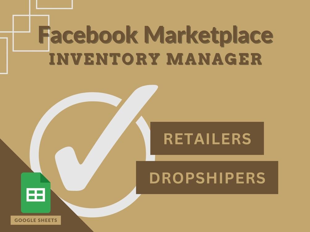 Google Sheet Facebook Marketplace Inventory Manager for Online