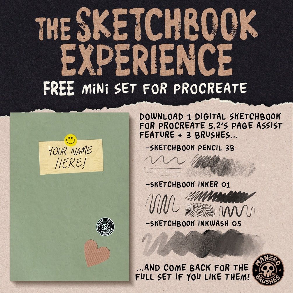 Mini Sketchbook Set – Procreate Brushes - Design Cuts