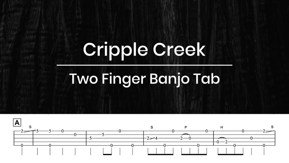 Cripple Creek - Two Finger Banjo Tab